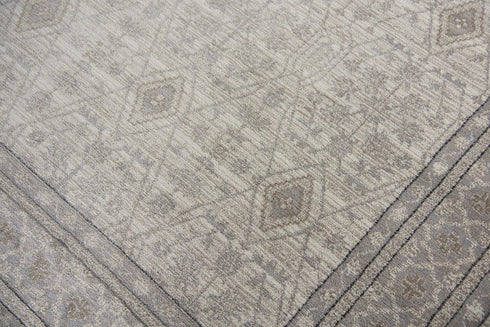 8' X 10' Beige Taupe Tan Gray And Cream Oriental Area Rug
