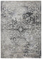 5' X 8' Taupe Gray Ivory Black And Beige Medallion Area Rug