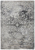 5' X 8' Taupe Gray Ivory Black And Beige Medallion Area Rug
