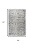 5' X 8' Taupe Natural Gray And Black Oriental Area Rug