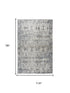 7' X 10' Taupe Natural Gray And Black Oriental Area Rug