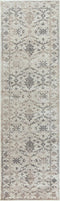 8' Natural Beige Tan And Gray Oriental Area Rug