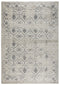 5' X 8' Natural Beige Tan And Gray Oriental Area Rug