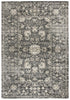 7' X 10' Gray Taupe Dark Gray Tan Ivory And Black Oriental Area Rug