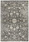 8' X 10' Gray Taupe Dark Gray Tan Ivory And Black Oriental Area Rug