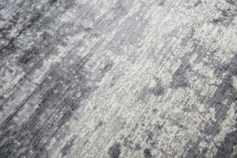 5' X 8' Beige Taupe Tan Gray And Dark Gray Abstract Area Rug