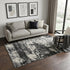 5' X 8' Beige Taupe Tan Gray And Dark Gray Abstract Area Rug