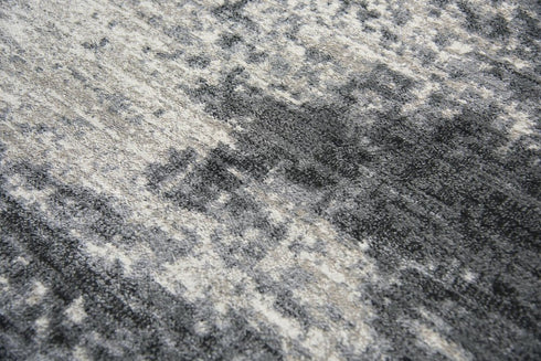 8' X 10' Beige Taupe Tan Gray And Dark Gray Abstract Area Rug