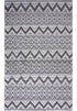 9' X 12' Gray Black And Ivory Chevron Hand Woven Area Rug With UV Protection