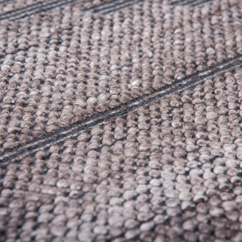 9' X 12' Charcoal And Gray Geometric Hand Woven Area Rug With UV Protection