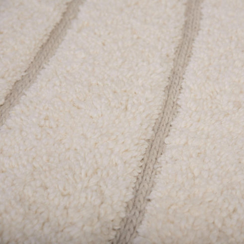 5' X 8' Cream And Beige Wool Abstract Hand Tufted Area Rug