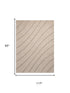 8' X 10' Cream And Beige Wool Abstract Hand Tufted Area Rug