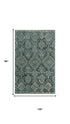 8' X 10' Blue Beige And Ivory Wool Oriental Hand Carved Handmade Area Rug
