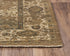 5' X 8' Brown Beige Ivory And Green Wool Oriental Hand Carved Handmade Area Rug