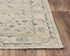 8' X 10' Beige Green Ivory And Blue Wool Medallion Hand Carved Handmade Area Rug