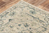 8' X 10' Beige Green Ivory And Blue Wool Medallion Hand Carved Handmade Area Rug