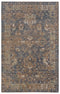 5' X 8' Charcoal Beige And Ivory Wool Oriental Hand Carved Handmade Area Rug