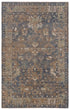 5' X 8' Charcoal Beige And Ivory Wool Oriental Hand Carved Handmade Area Rug