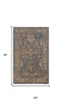 8' X 10' Charcoal Beige And Ivory Wool Oriental Hand Carved Handmade Area Rug