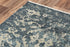 8' X 10' Blue Gray And Ivory Wool Oriental Hand Carved Handmade Area Rug