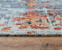 8' X 10' Blue Apricot And Ivory New Zealand Lambs Wool Abstract Hand Carved Handmade Area Rug