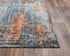 9' X 12' Blue Apricot And Ivory New Zealand Lambs Wool Abstract Hand Carved Handmade Area Rug