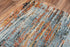 5' X 8' Blue And Apricot New Zealand Lambs Wool Abstract Hand Carved Handmade Area Rug