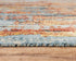 5' X 8' Blue And Apricot New Zealand Lambs Wool Abstract Hand Carved Handmade Area Rug