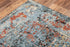 5' X 8' Blue Copper And Beige New Zealand Lambs Wool Abstract Hand Carved Handmade Area Rug