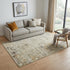 5' X 8' Beige Copper And Brown New Zealand Lambs Wool Abstract Hand Carved Handmade Area Rug