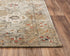 8' X 10' Green Beige And Apricot New Zealand Lambs Wool Oriental Hand Carved Handmade Area Rug