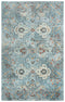 8' X 10' Blue Beige And Apricot New Zealand Lambs Wool Oriental Hand Carved Handmade Area Rug