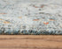 8' X 10' Blue Beige And Apricot New Zealand Lambs Wool Oriental Hand Carved Handmade Area Rug