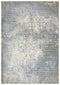 8' X 10' Blue Gray And Cream Oriental Area Rug