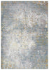 8' X 10' Blue Gray And Cream Oriental Area Rug