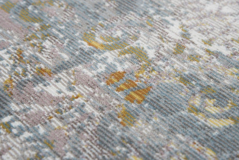 8' X 10' Blue Gray And Cream Oriental Area Rug