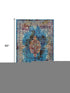 8' X 10' Blue Rust Gold And Cream Oriental Area Rug