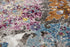 8' X 10' Cream Rust Gold And Blue Diamond Area Rug