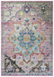 9' X 12' Blue Gray Cream Rust And Gold Medallion Area Rug