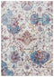 9' X 12' Cream Blue Rust And Gold Oriental Area Rug
