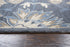 5' X 8' Dark Gray Blue And Tan Wool Floral Hand Tufted Area Rug