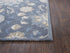 9' X 12' Dark Gray Blue And Tan Wool Floral Hand Tufted Area Rug