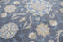 9' X 12' Dark Gray Blue And Tan Wool Floral Hand Tufted Area Rug