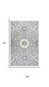 8' Gray Taupe And Tan Wool Floral Hand Tufted Area Rug