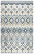 9' X 12' Natural Tan Gray And Dark Gray Wool Southwestern Hand Tufted Area Rug