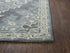 5' X 8' Dark Gray Blue Gray Natural And Ivory Wool Medallion Hand Tufted Area Rug