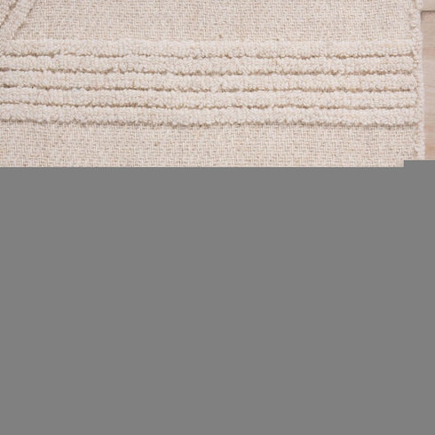 8' X 10' Ivory And White Wool Diamond Hand Tufted Area Rug