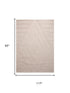 8' X 10' Ivory And White Wool Diamond Hand Tufted Area Rug