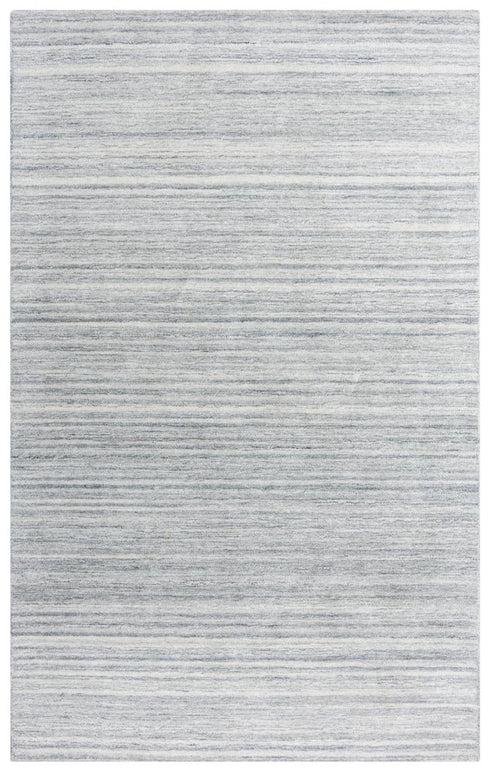 9' X 12' Gray And Dark Gray Striped Hand Tufted Area Rug