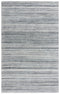 9' X 12' Gray Dark Gray And Ivory Striped Hand Tufted Area Rug
